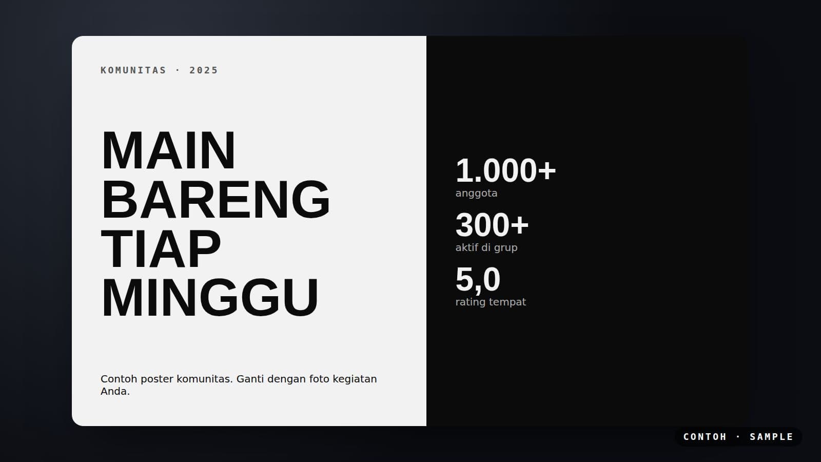 Gambar contoh sampul untuk komunitas